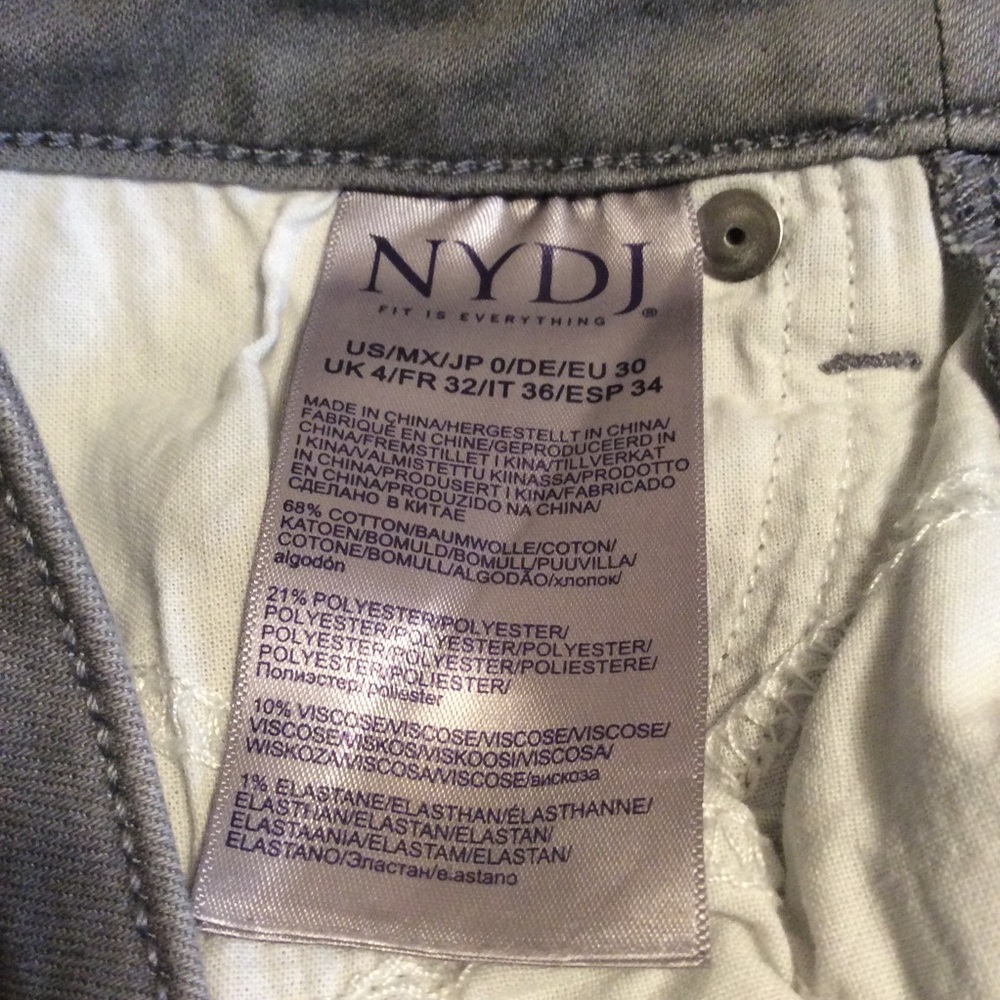 NYDJ Slim Bootcut stretch gray jeans lift technology size 0 - Picture 10 of 14